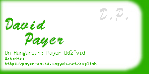 david payer business card